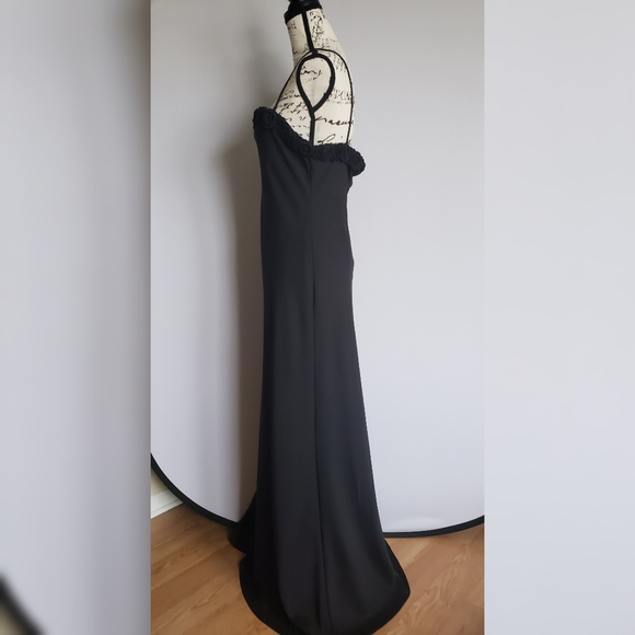 Floor Length Spaghetti Strap Gown - Picture 2 of 9